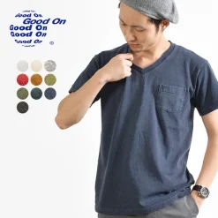 GOOD ON T-Shirts^/ GOST1408 Short sleeve V-neck pocket T-shirt