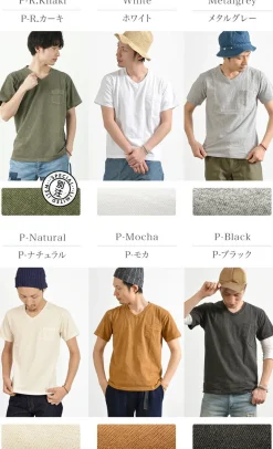 GOOD ON T-Shirts^/ GOST1408 Short sleeve V-neck pocket T-shirt