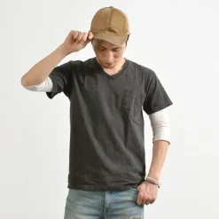 GOOD ON T-Shirts^/ GOST1408 Short sleeve V-neck pocket T-shirt