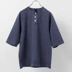 GOOD ON T-Shirts^/ Half Sleeve Heavy Retro Henry Neck T-Shirt