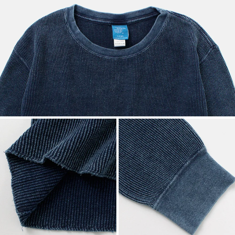 GOOD ON T-Shirts^/ Indigo Long Sleeve Thermal T-Shirt blue