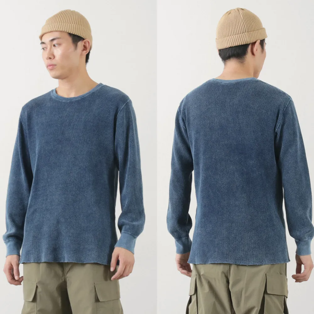 GOOD ON T-Shirts^/ Indigo Long Sleeve Thermal T-Shirt blue