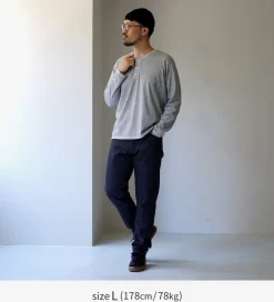 GOOD ON T-Shirts^/ Long Sleeve Henley Neck T-Shirt