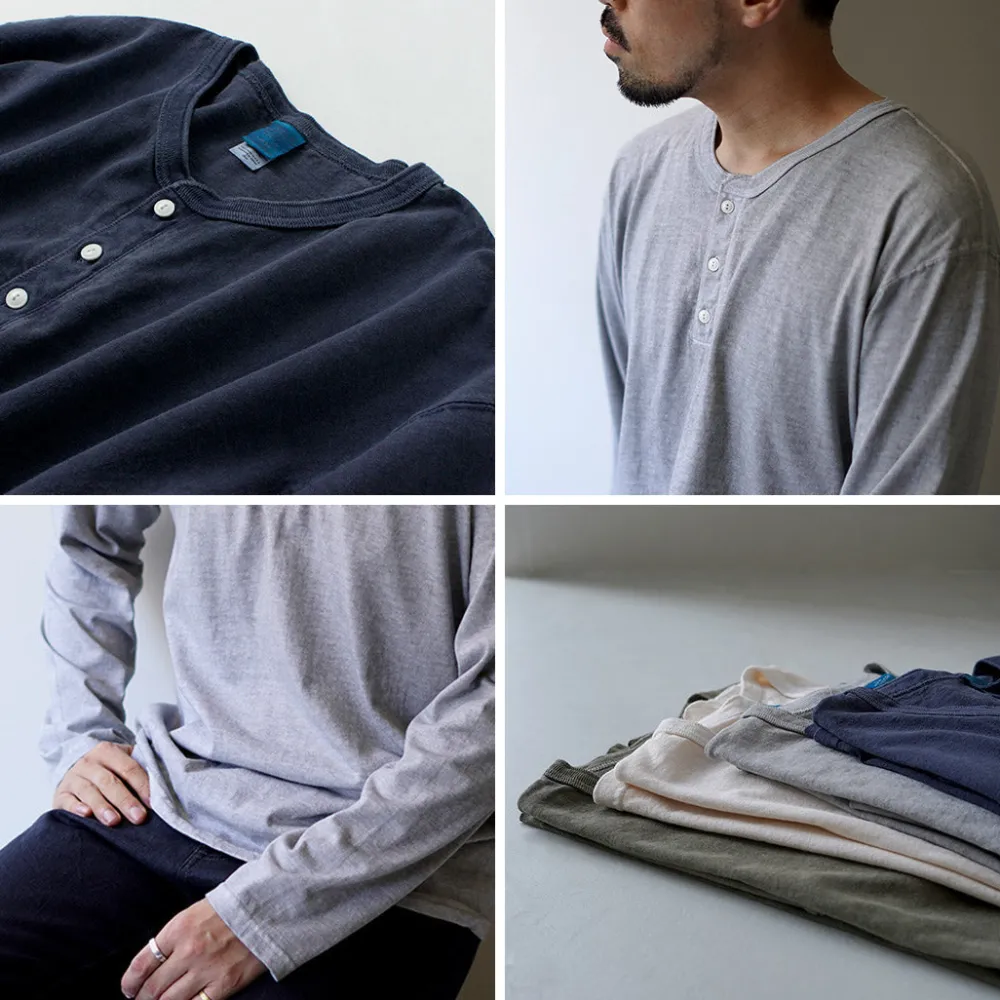 GOOD ON T-Shirts^/ Long Sleeve Henley Neck T-Shirt