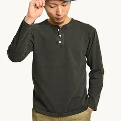 GOOD ON T-Shirts^/ Long Sleeve Henley Neck T-Shirt