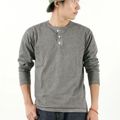 GOOD ON T-Shirts^/ Long Sleeve Henley Neck T-Shirt