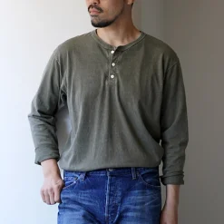 GOOD ON T-Shirts^/ Long Sleeve Henley Neck T-Shirt