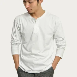 GOOD ON T-Shirts^/ Long Sleeve Henley Neck T-Shirt