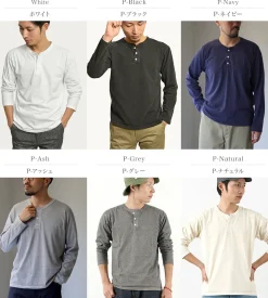 GOOD ON T-Shirts^/ Long Sleeve Henley Neck T-Shirt