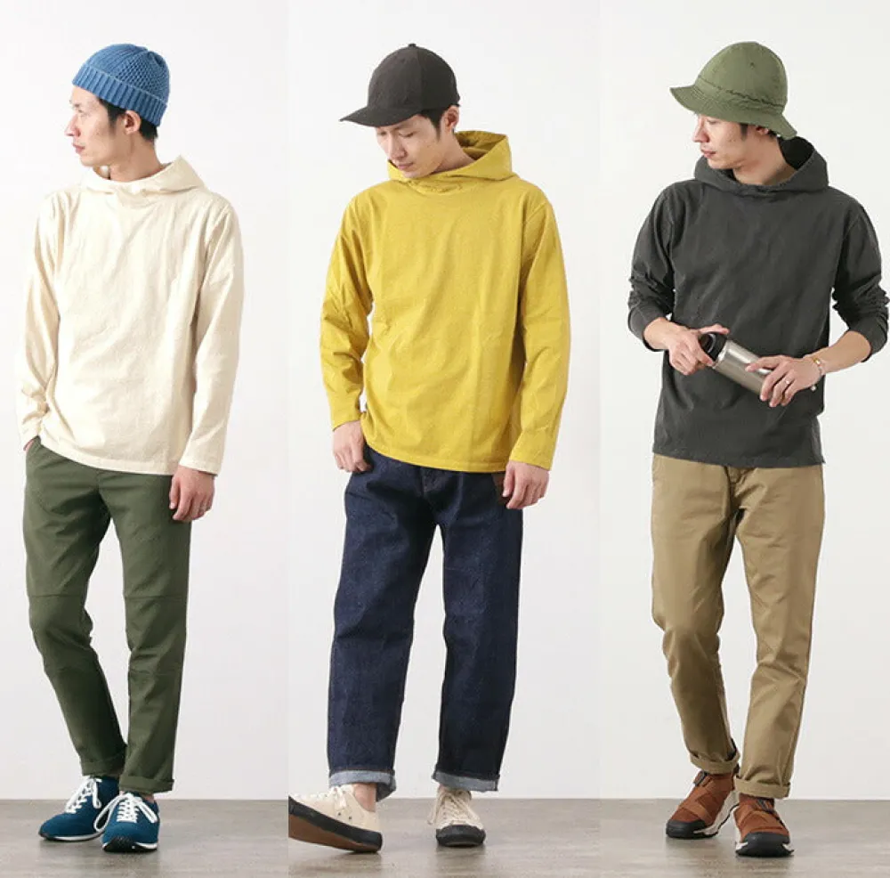 GOOD ON T-Shirts^/ Pullover hooded T-shirt/long sleeves