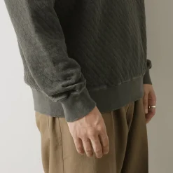 GOOD ON Sweatshirts^/ Quilted Long Sleeve Raglan Crewneck Shirt Photoelectron