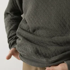 GOOD ON Sweatshirts^/ Quilted Long Sleeve Raglan Crewneck Shirt Photoelectron