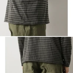 GOOD ON T-Shirts^/ Reversible Striped Long Sleeve Crew T-Shirt GOLT2407