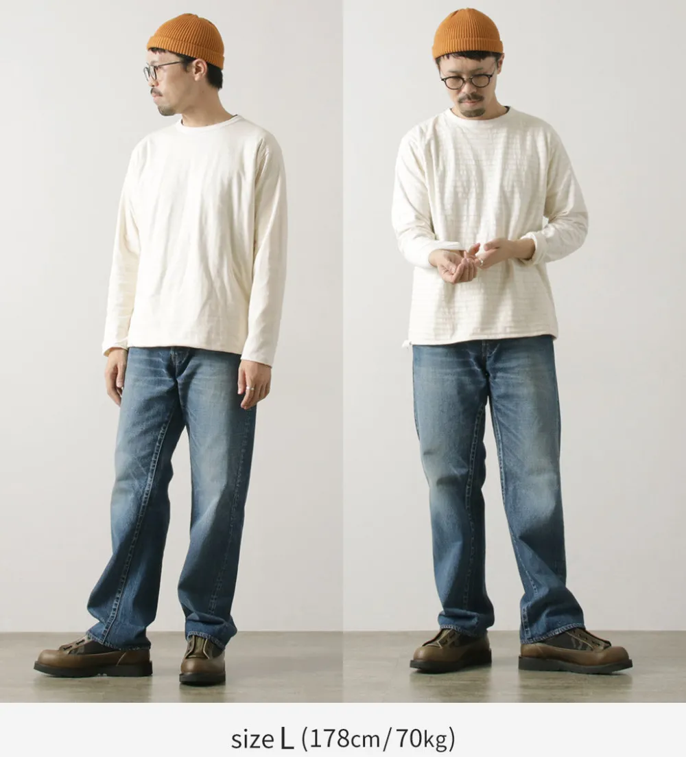 GOOD ON T-Shirts^/ Reversible Striped Long Sleeve Crew T-Shirt GOLT2407