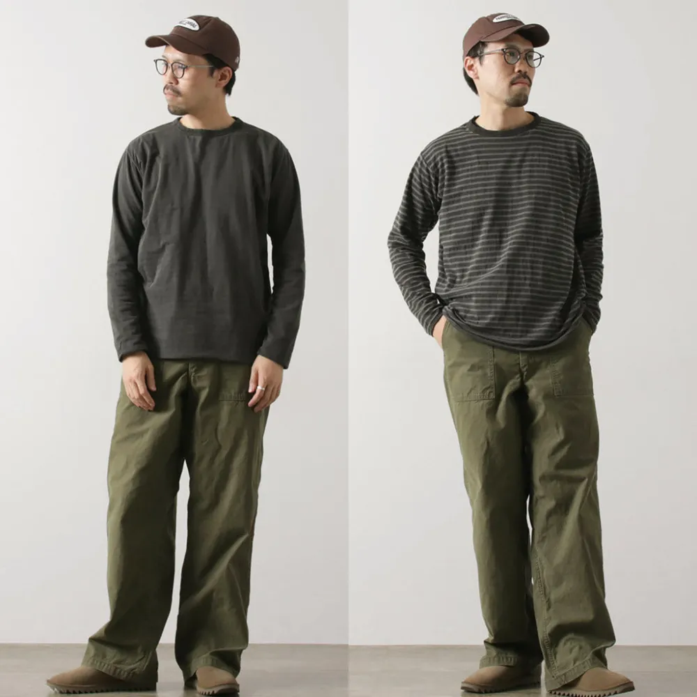 GOOD ON T-Shirts^/ Reversible Striped Long Sleeve Crew T-Shirt GOLT2407
