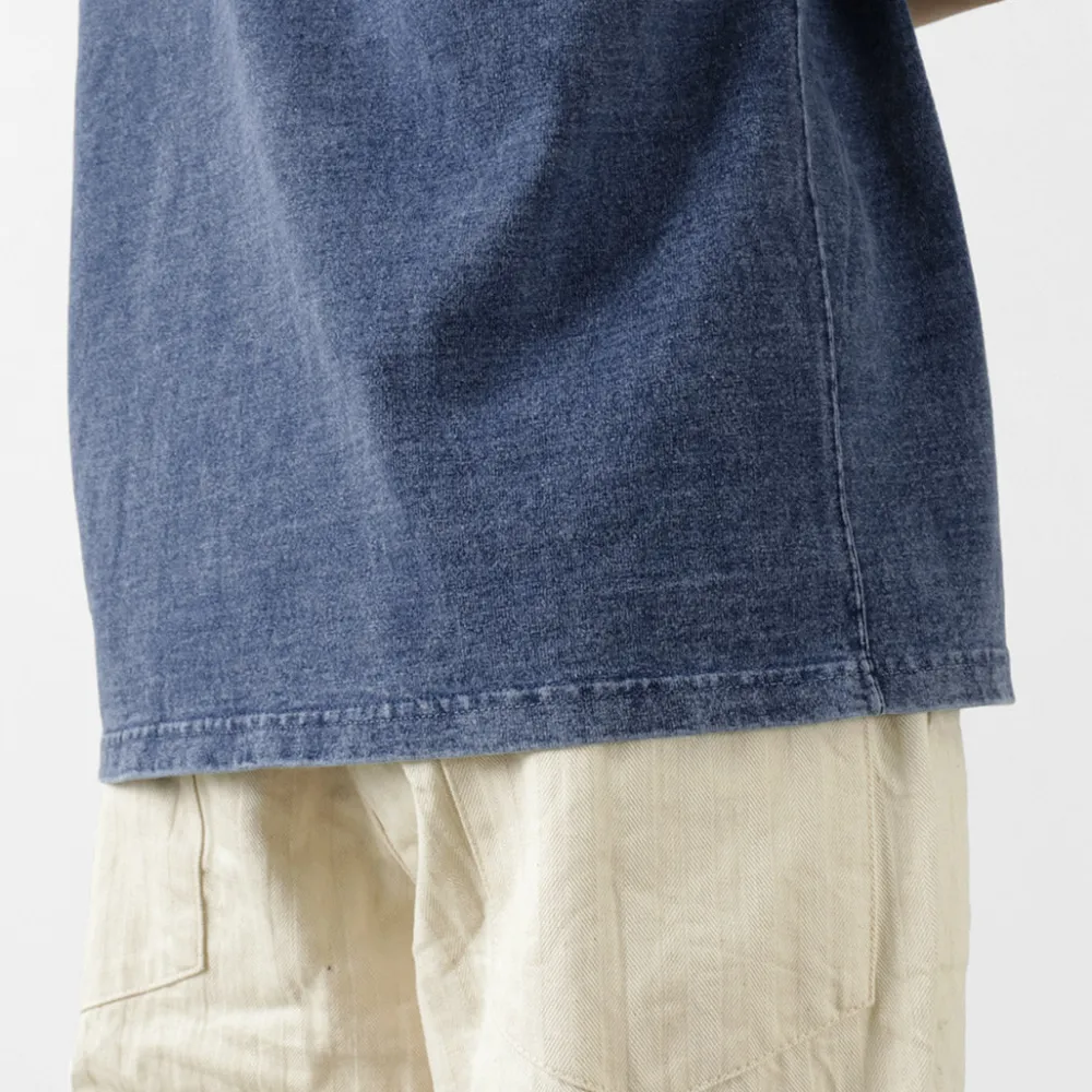 GOOD ON T-Shirts^/ Short Sleeve Heavy Crew Neck T-Shirt indigo