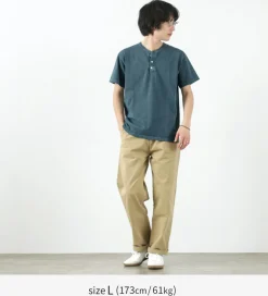 GOOD ON T-Shirts^/ Short sleeve henley neck T-shirt