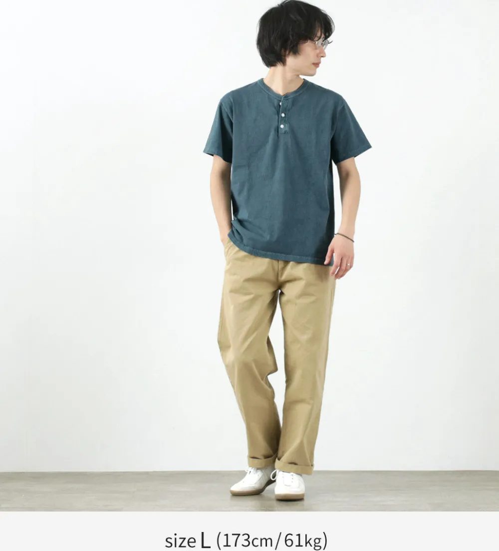 GOOD ON T-Shirts^/ Short sleeve henley neck T-shirt