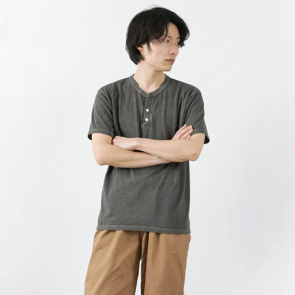 GOOD ON T-Shirts^/ Short sleeve henley neck T-shirt