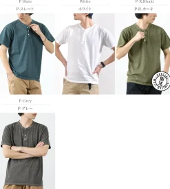 GOOD ON T-Shirts^/ Short sleeve henley neck T-shirt