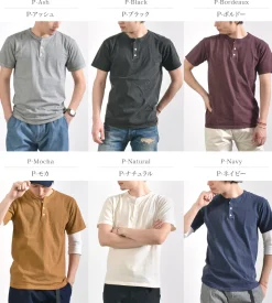 GOOD ON T-Shirts^/ Short sleeve henley neck T-shirt