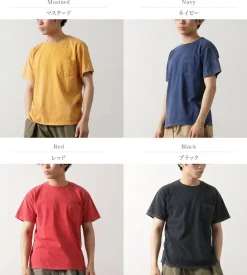 GOOD ON T-Shirts^/ Short Sleeve Pocket T-Shirt Vintage Dye