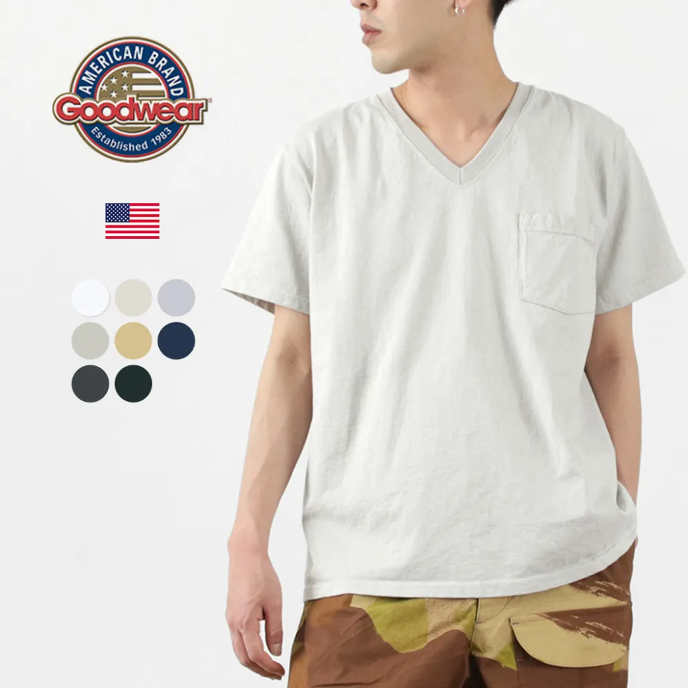 GOODWEAR T-Shirts^/ Coded short sleeve V-neck pocket T-shirt