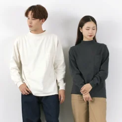 GOODWEAR T-Shirts^/ Long Sleeve Mock Neck Pocket T-Shirt