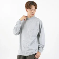 GOODWEAR T-Shirts^/ Long Sleeve Mock Neck Pocket T-Shirt