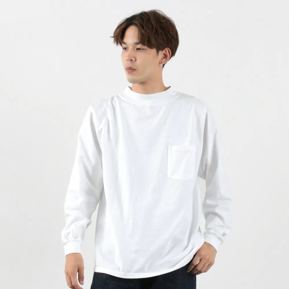 GOODWEAR T-Shirts^/ Long Sleeve Mock Neck Pocket T-Shirt