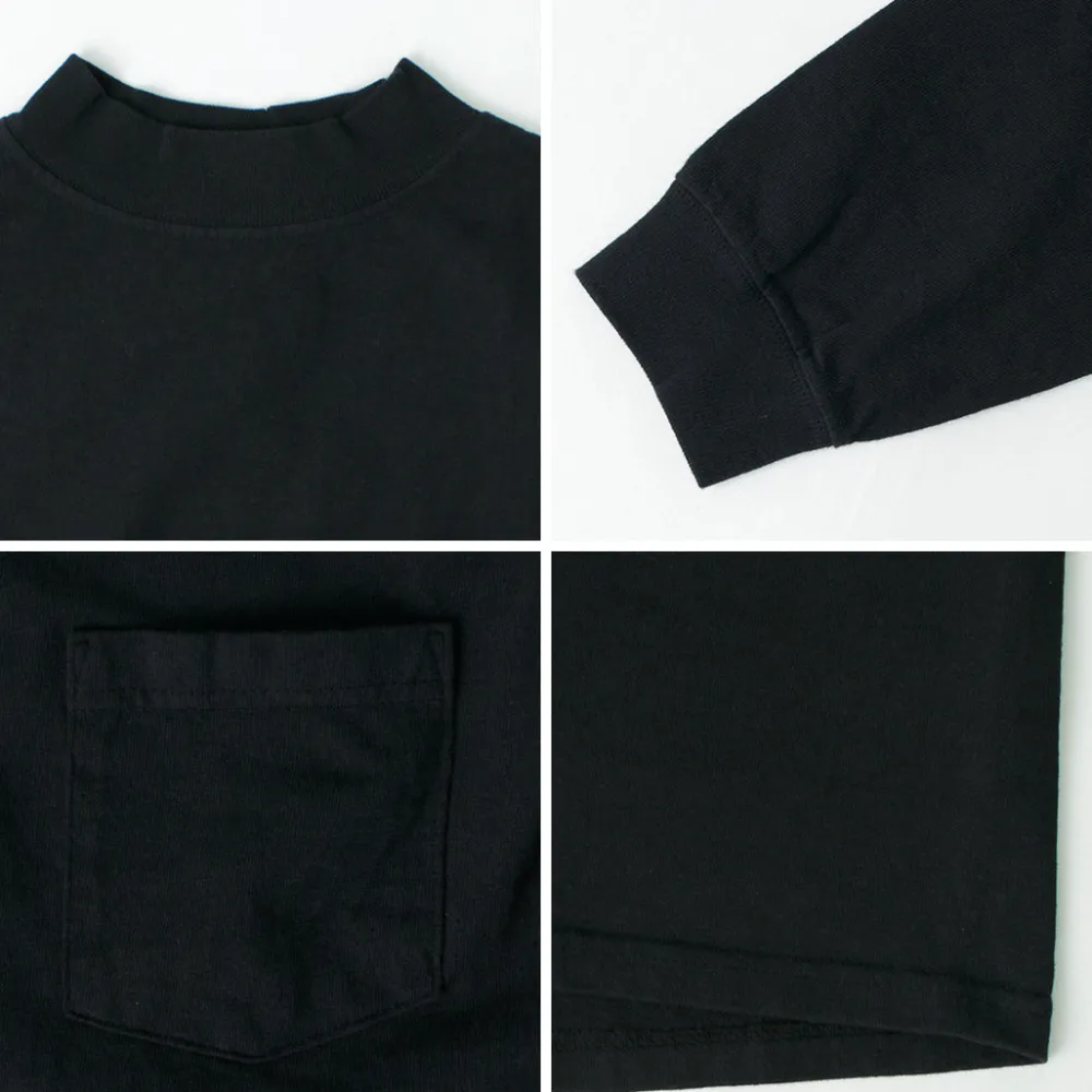 GOODWEAR T-Shirts^/ Long Sleeve Mock Neck Pocket T-Shirt
