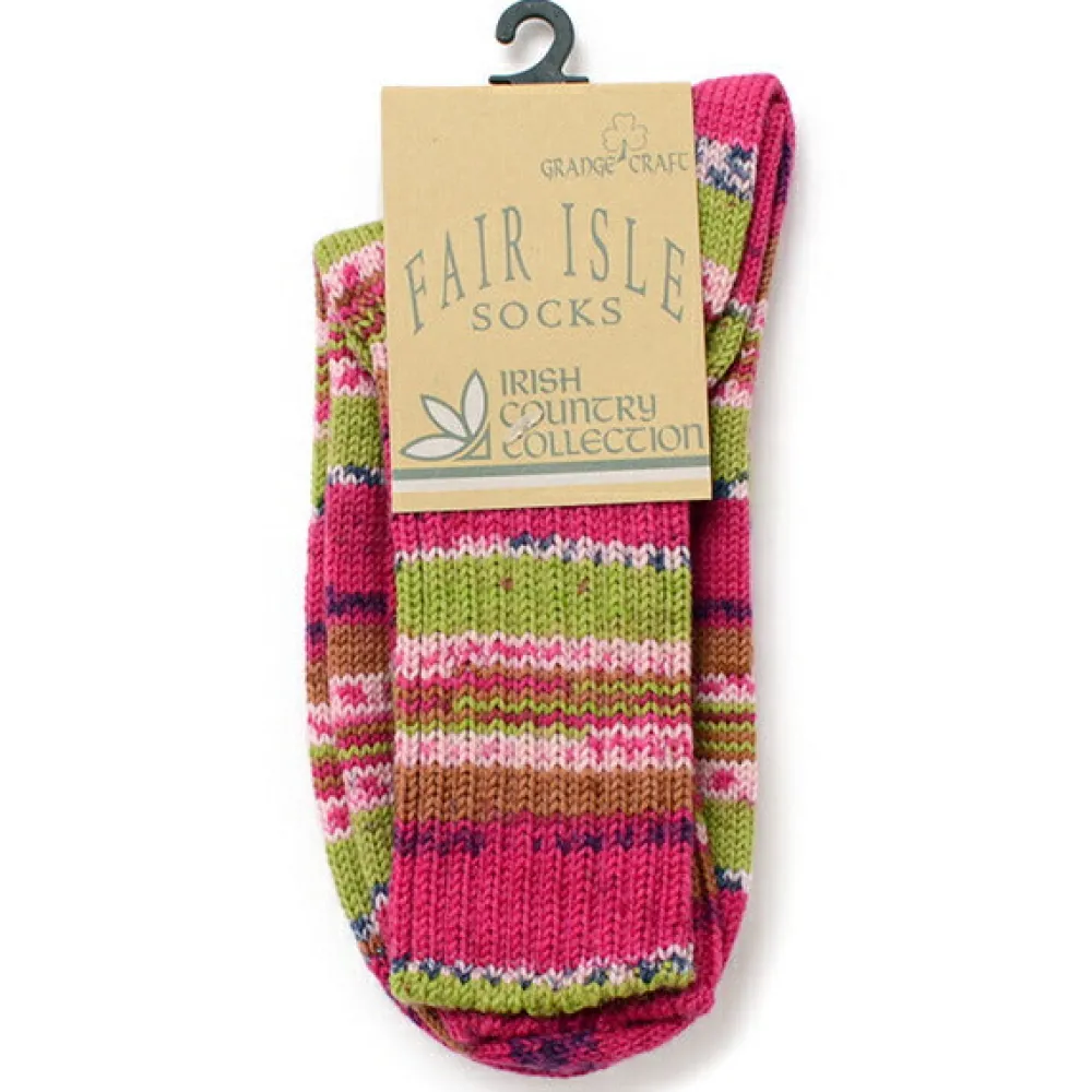 GRANGE CRAFT Socks^/ Fair Isle Wool Socks