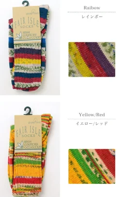 GRANGE CRAFT Socks^/ Fair Isle Wool Socks