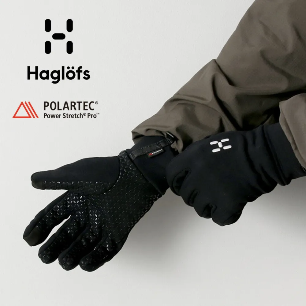 HAGLOFS Gloves^/ Power Stretch Grip Gloves black