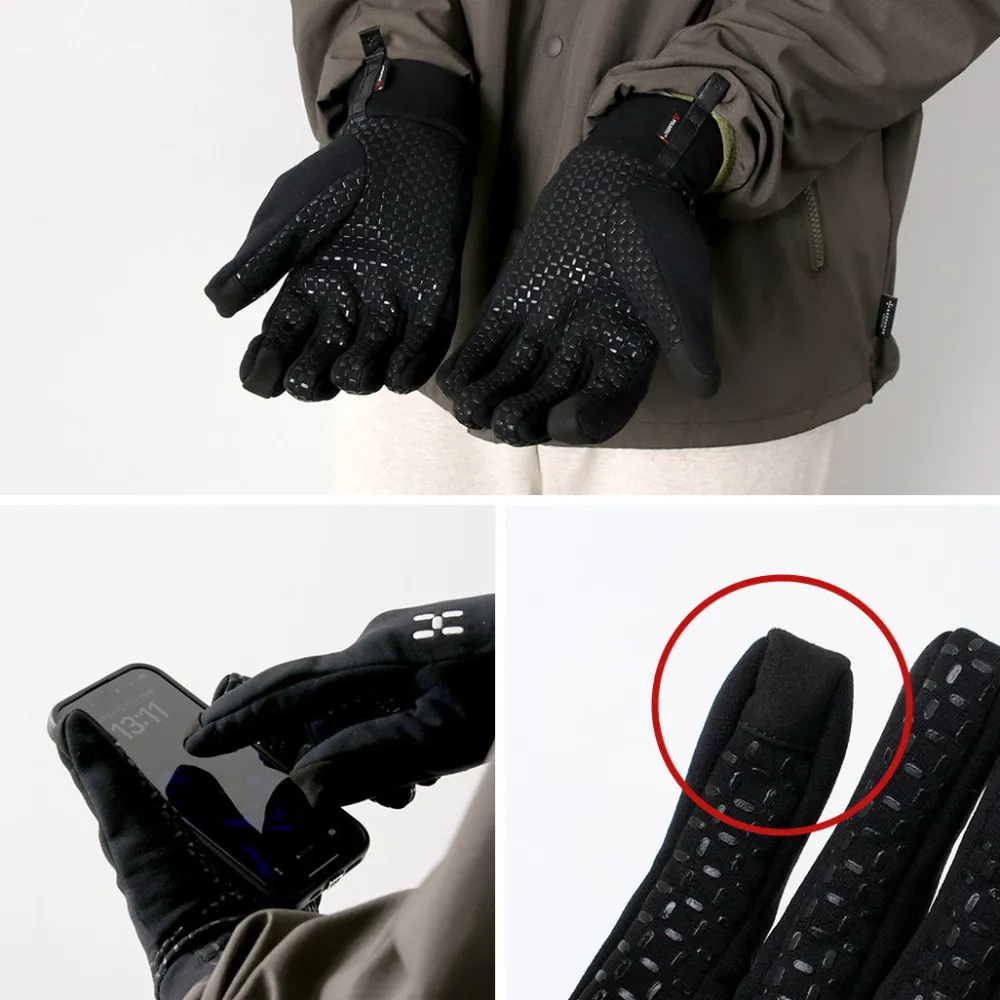 HAGLOFS Gloves^/ Power Stretch Grip Gloves black