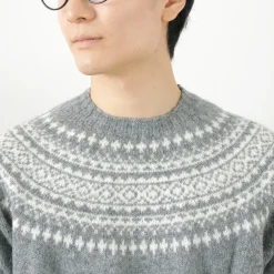 HARLEY OF SCOTLAND Knits^/ Fair Isle Crew Neck Sweater