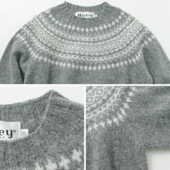 HARLEY OF SCOTLAND Knits^/ Fair Isle Crew Neck Sweater
