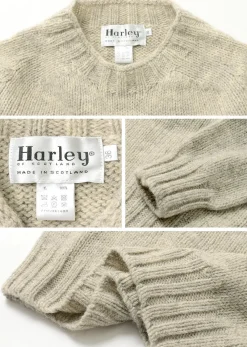 HARLEY OF SCOTLAND Knits^/ M3480-7 Shetland mid-gauge crew neck knit jumper