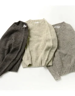 HARLEY OF SCOTLAND Knits^/ M3480-7 Shetland mid-gauge crew neck knit jumper