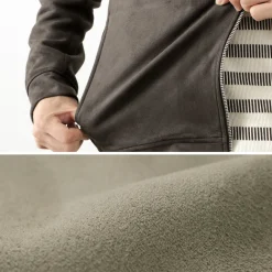 HARRISS Jackets^/ Knit Suede Double Zip Riders