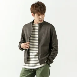 HARRISS Jackets^/ Knit Suede Double Zip Riders