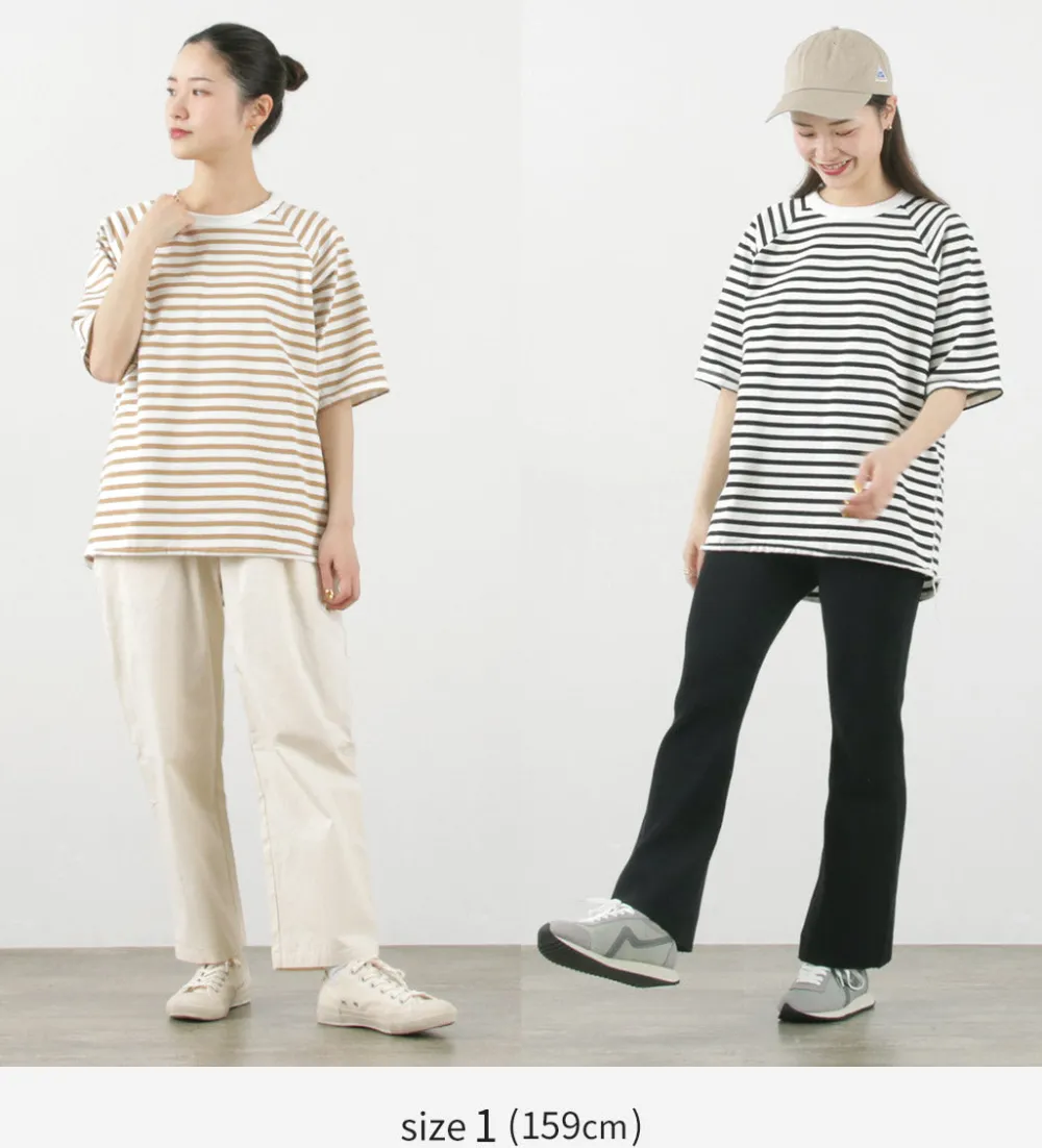 HAVE A GOOD DAY T-Shirts^/ Stripe Loose Short Sleeve T-Shirt