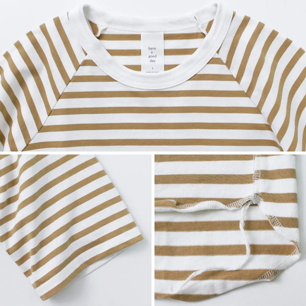 HAVE A GOOD DAY T-Shirts^/ Stripe Loose Short Sleeve T-Shirt