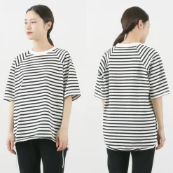 HAVE A GOOD DAY T-Shirts^/ Stripe Loose Short Sleeve T-Shirt