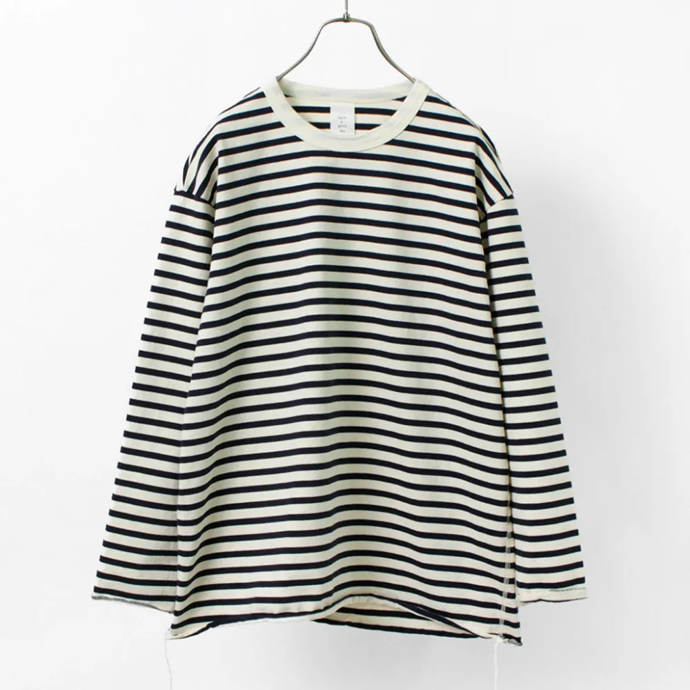 HAVE A GOOD DAY T-Shirts^/ Striped Loose Long Sleeve T-Shirt