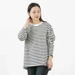 HAVE A GOOD DAY T-Shirts^/ Striped Loose Long Sleeve T-Shirt