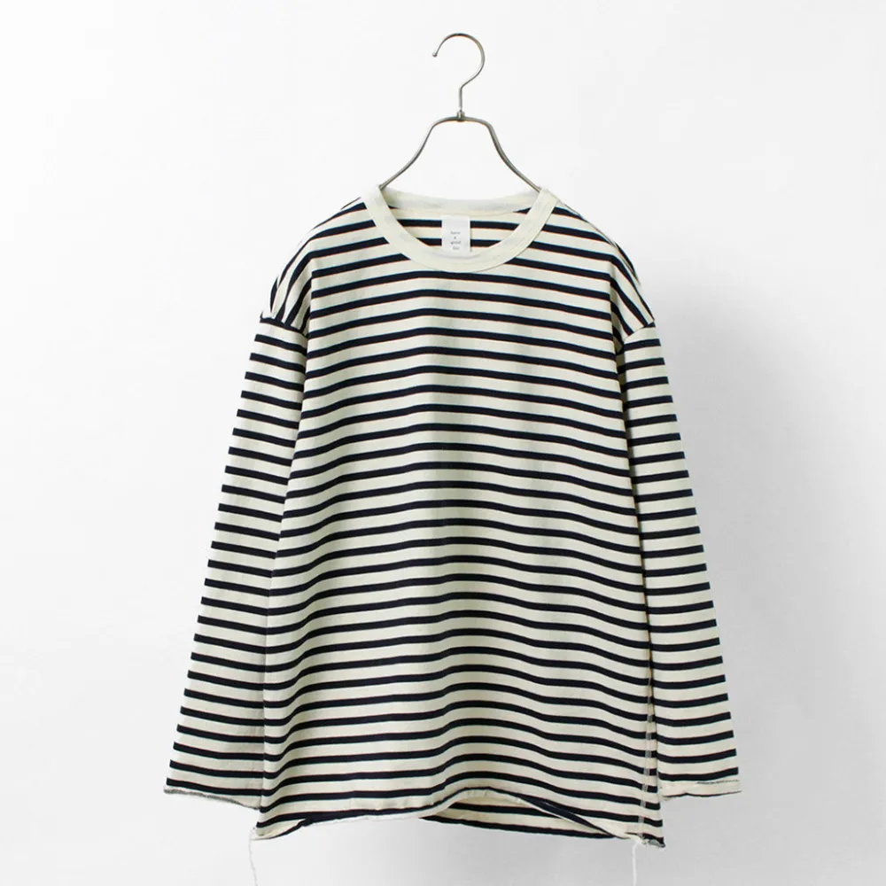 HAVE A GOOD DAY T-Shirts^/ Striped Loose Long Sleeve T-Shirt