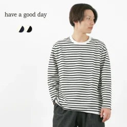 HAVE A GOOD DAY T-Shirts^/ Striped Loose Long Sleeve T-Shirt
