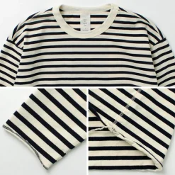 HAVE A GOOD DAY T-Shirts^/ Striped Loose Long Sleeve T-Shirt