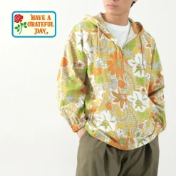 HAVE A GRATEFUL DAY Jackets^/ Beach Hoodie orange